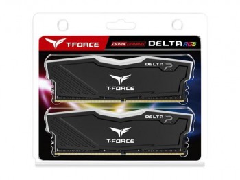 Team T-Force Delta RGB Black 16GB 2x8GB 3200MHz CL16 DDR4 Gaming Ram (TF3D416G3200HC16FDC01)