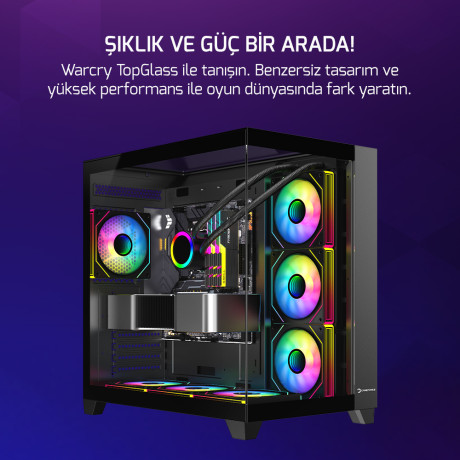GAMEPOWER WARCRY TOPGLASS 4XARGB KASA 750W BLACK
