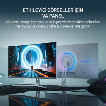 27 GAMEPOWER VIVID V60 CURVED 0.5MS 240Hz MONITOR WHITE