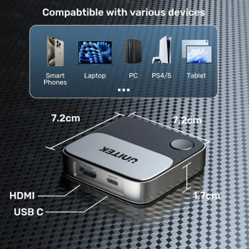 UNITEK WIRELESS 4K&60Hz KABLOSUZ GÖRÜNTÜ AKTARICI (V1162B01)