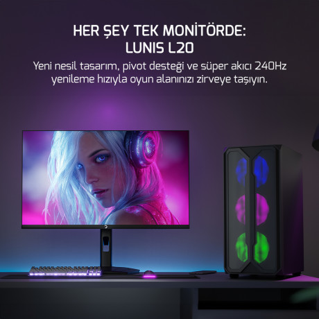 24 GAMEPOWER LUNIS L20 FLAT 0.5MS 240Hz MONITOR