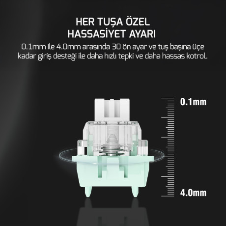 GAMEPOWER TIRUS HE80 8K KABLOLU RGB MANYETİK KLAVYE/83TUŞ