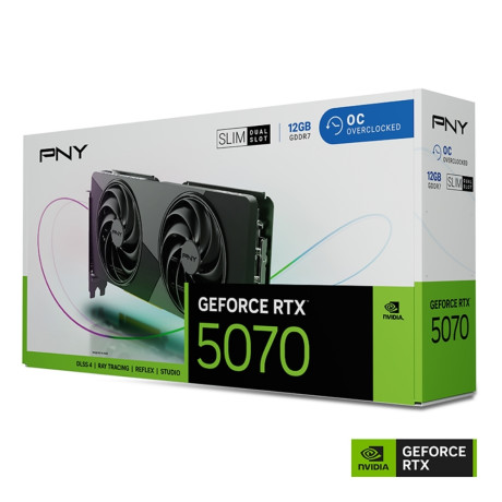 PNY GeForce RTX 5070 OC 12GB Dual-Fan Slim GDDR7 192Bit (VCG507012DFSXPB1-O)