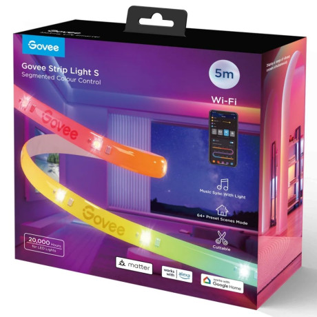 Govee H612A RGBICW Koruyucu Kaplamalı LED Şerit 5M