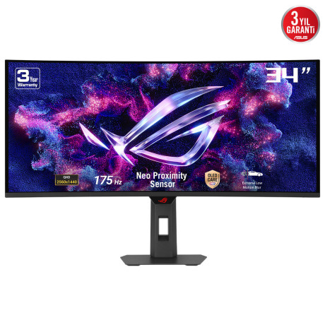 34 ASUS ROG STRİX XG34WCDG 175HZ 0.03MS UWQHD ADAPTİVE-SYNC OLED CURVED GAMİNG MONİTÖR
