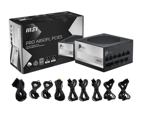 MSI PRO A850PL PCIE5 850W 80+ PLATINUM PSU