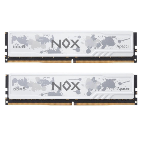 Apacer NOX 32GB (2x16GB) 5600MHz CL40 DDR5 Beyaz Gaming Ram (AH5U32G56C522MWAA-2)