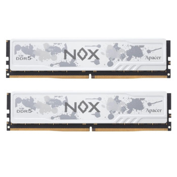 Apacer NOX 32GB (2x16GB) 6000MHz CL38 DDR5 Beyaz Gaming Ram (AH5U32G60C622MWAA-2)