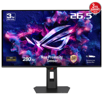 26.5 ASUS ROG STRİX OLED XG27ACDMS 280HZ 0.03MS  ADAPTİVE SYNC PİVOT QD-OLED GAMİNG MONİTÖR