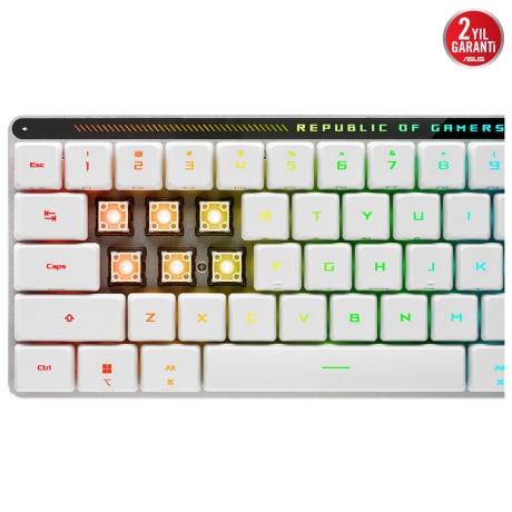 ASUS ROG FALCHION RX WL LP RD TR BEYAZ KLAVYE